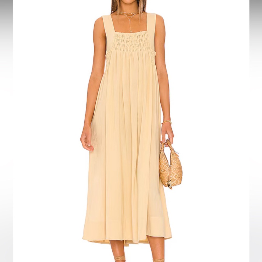 FREE PEOPLE | Delphine Midi Dress in Pampas - Picture 2 of 16